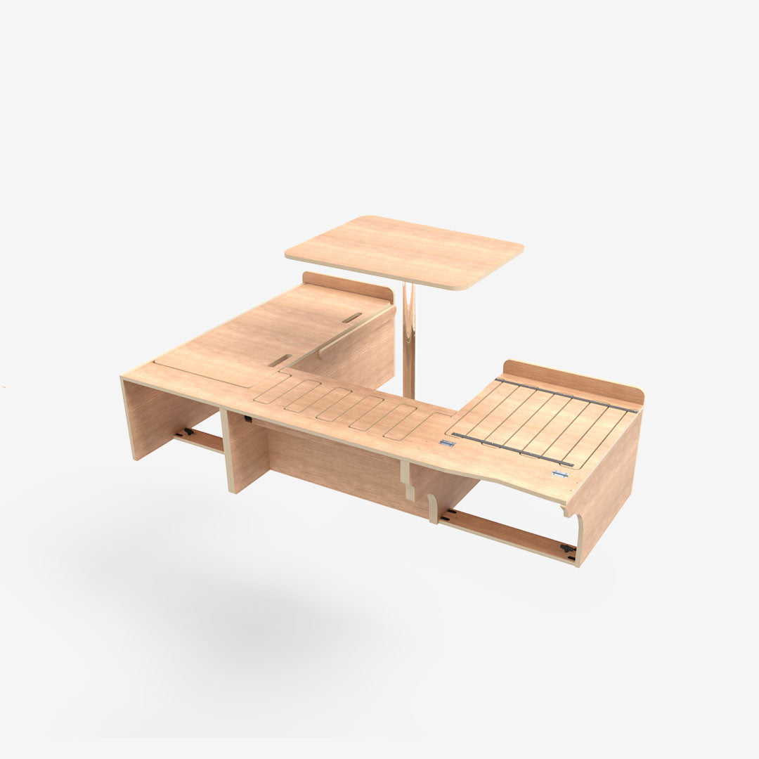 Kit de meule banquette en U à l'avant en 180cm de long pour transporter T5 et T6