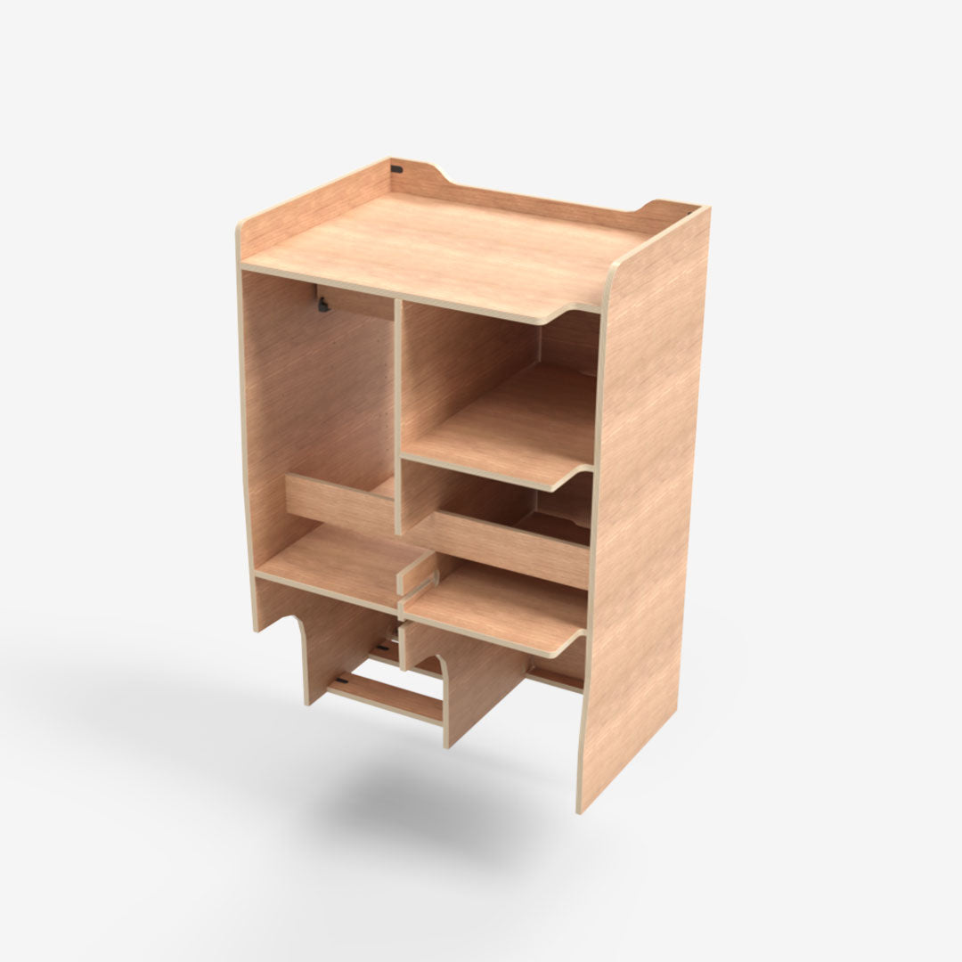 Meuble double colonne arrière gauche pour Renault Trafic 3 L2H1