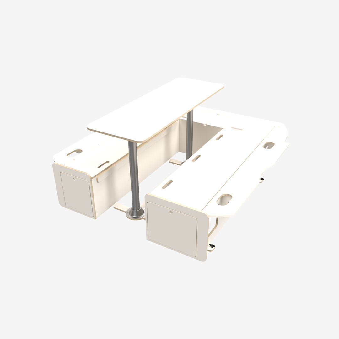 Kit Banquette Spéciale Cabine Approfondie – VW Transporter T5/T6 L2H1 – Contreplaqué