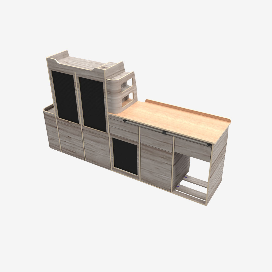 Kit Meuble Latéral Gauche – Ford Transit Custom L1 (MK2, 2024+) & Volkswagen T7