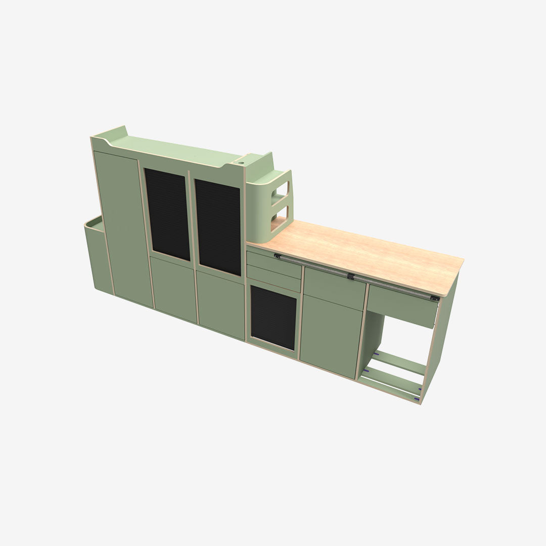 Kit Meuble Latéral Gauche – Ford Transit Custom L2 (2024+) & VW T7