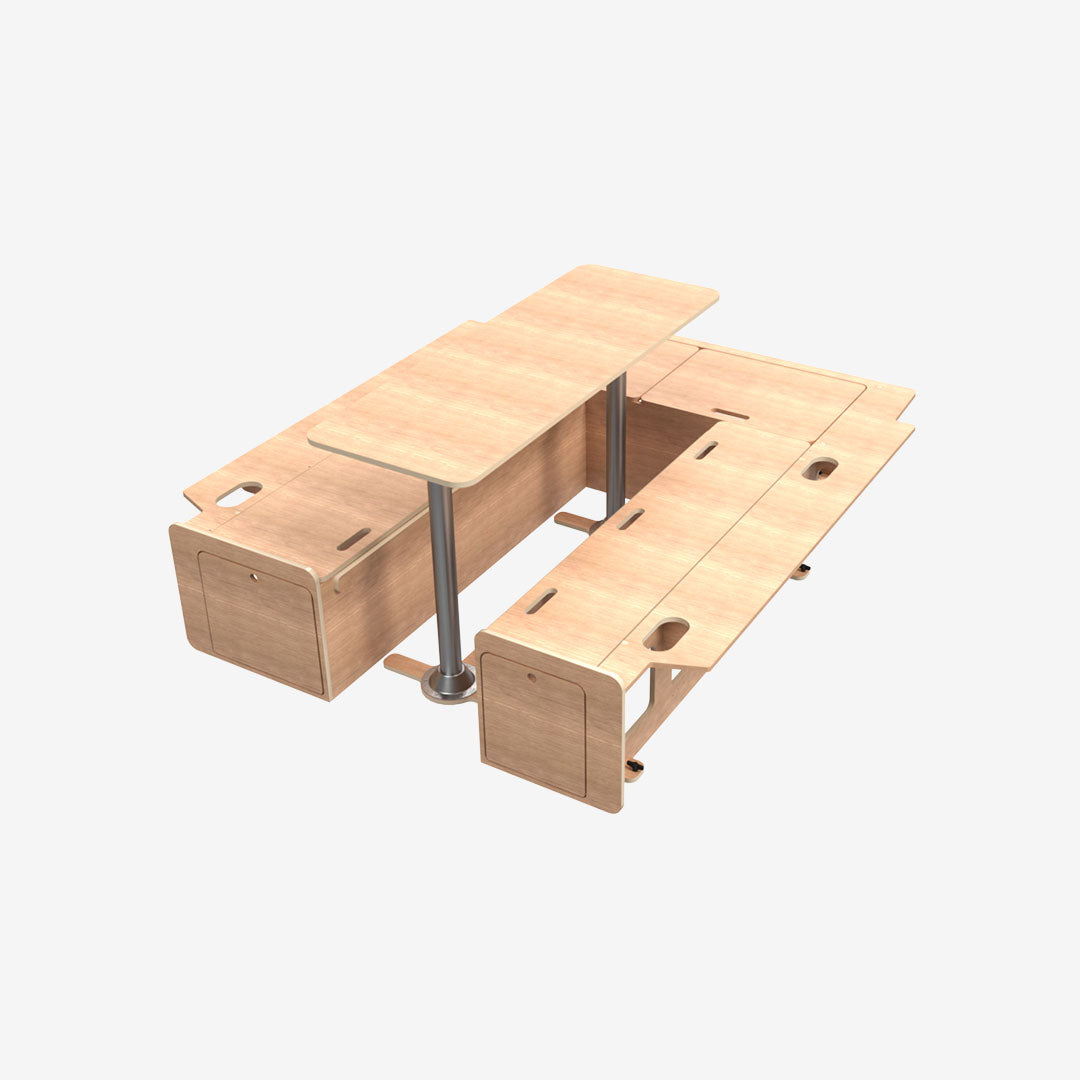 Kit meuble Exokit banquette en U spécial cabine approfondie en contreplaqué