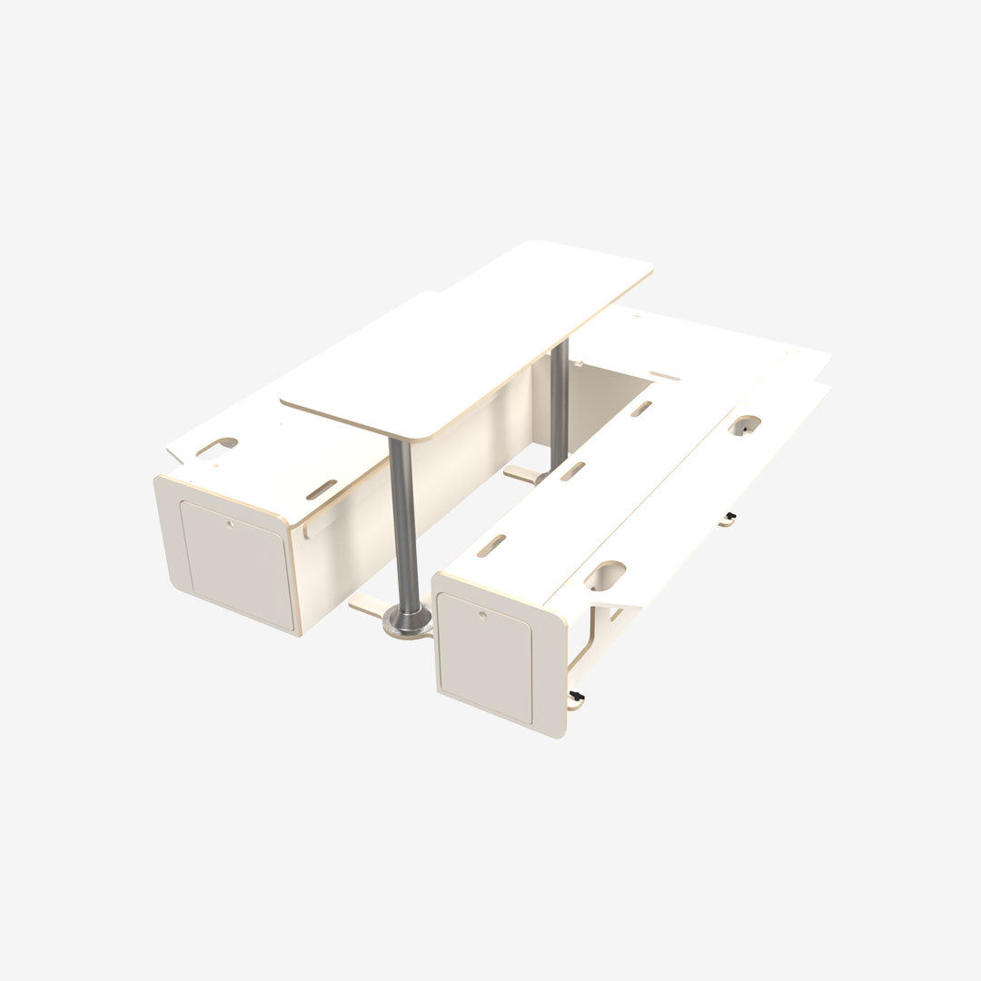 Kit banquette en U – Ford Transit Custom Phase 1 L2H1 Cabine approfondie – Contreplaqué