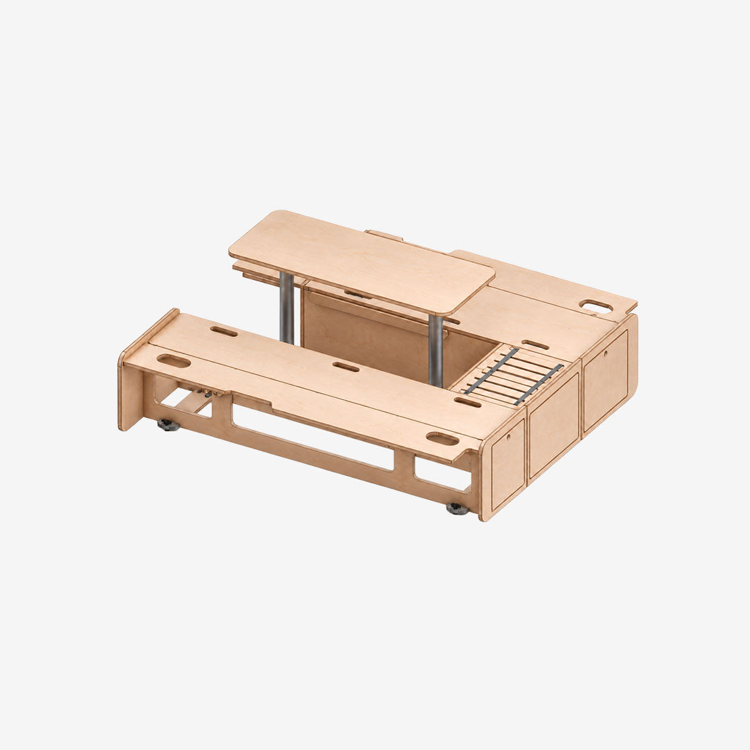 Banquette en U arrière Exokit, finition contreplaqué bouleau brut