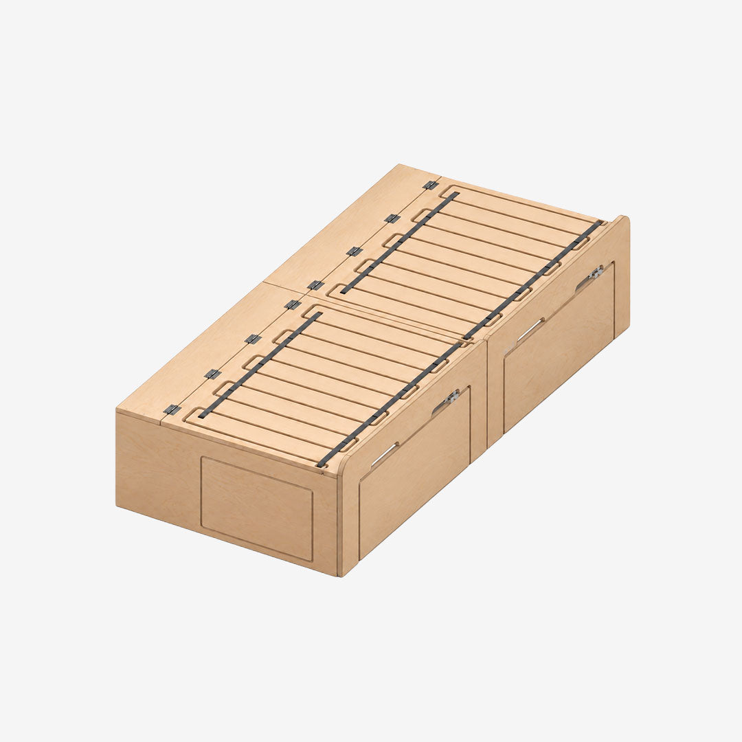 Banquette lit peigne Exokit en contreplaqué bouleau brut