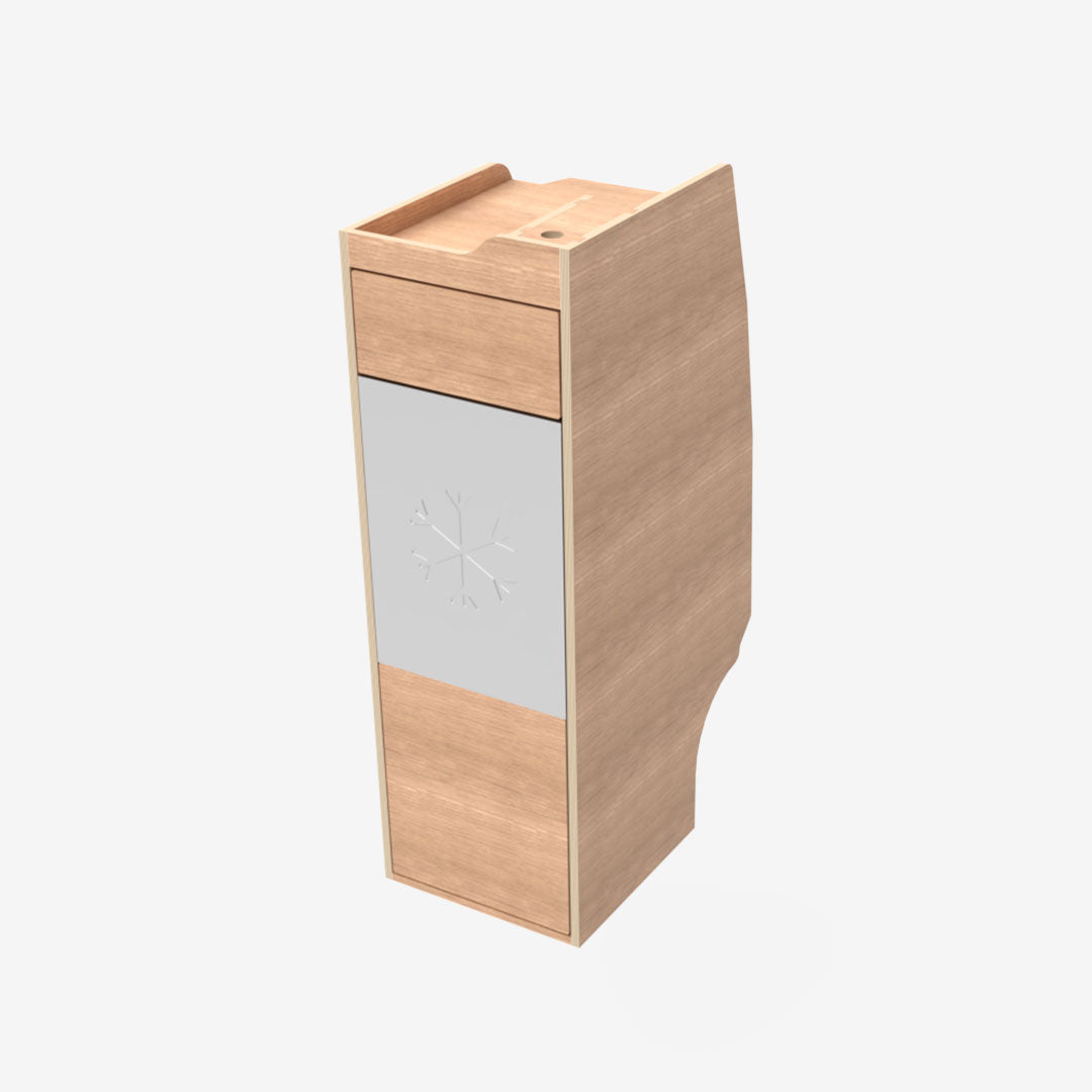 Colonne de rangement en kit pour transporter volkswagen L1H1 avec espace pour frigo et toilettes à l'arrière gauche