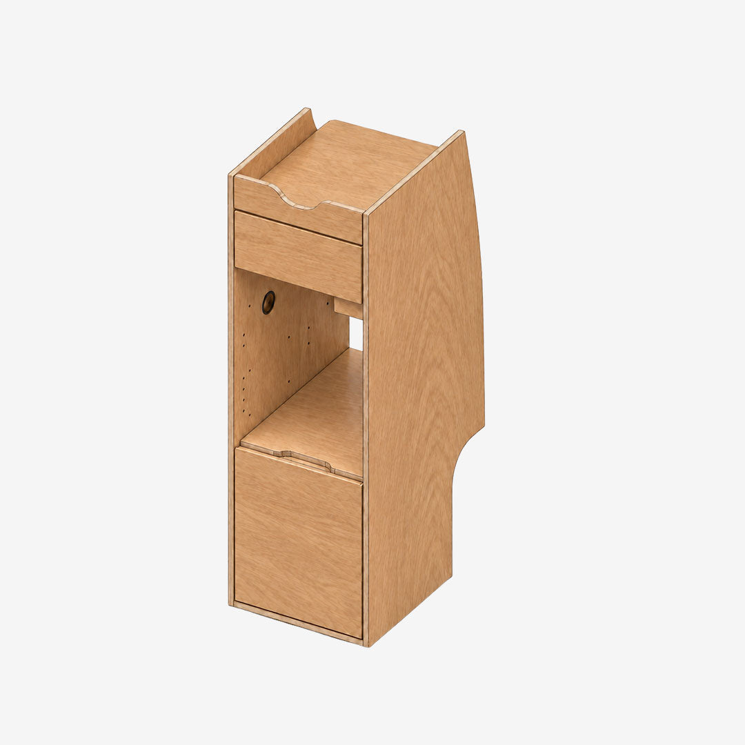 Colonne arrière gauche pour Ford Transit Custom L1H1 MK1, finition huilée Chêne clair
