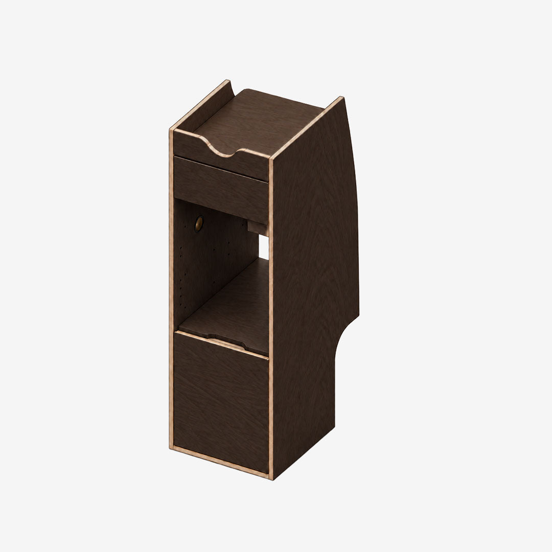 Colonne arrière gauche pour Ford Transit Custom L1H1 MK1, finition huilée Ébène