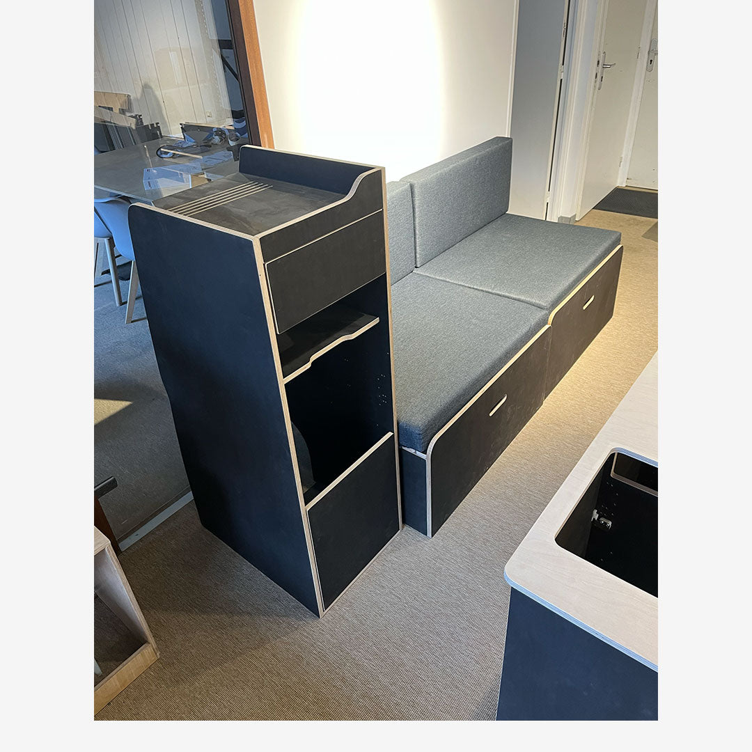 Lit peigne 120×180 cm + Meubles latéraux pour jumpy M et équivalents