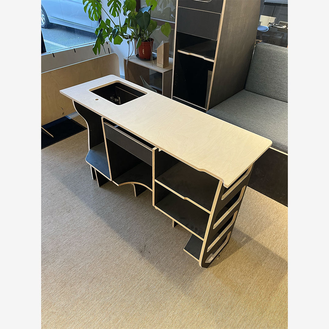 Lit peigne 120×180 cm + Meubles latéraux pour jumpy M et équivalents