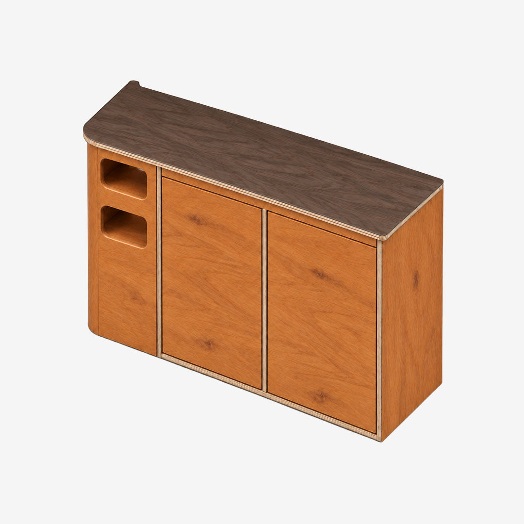 Meuble latéral droit pour Ford Transit Custom L1H1 MK1, finition huilée Chêne doré