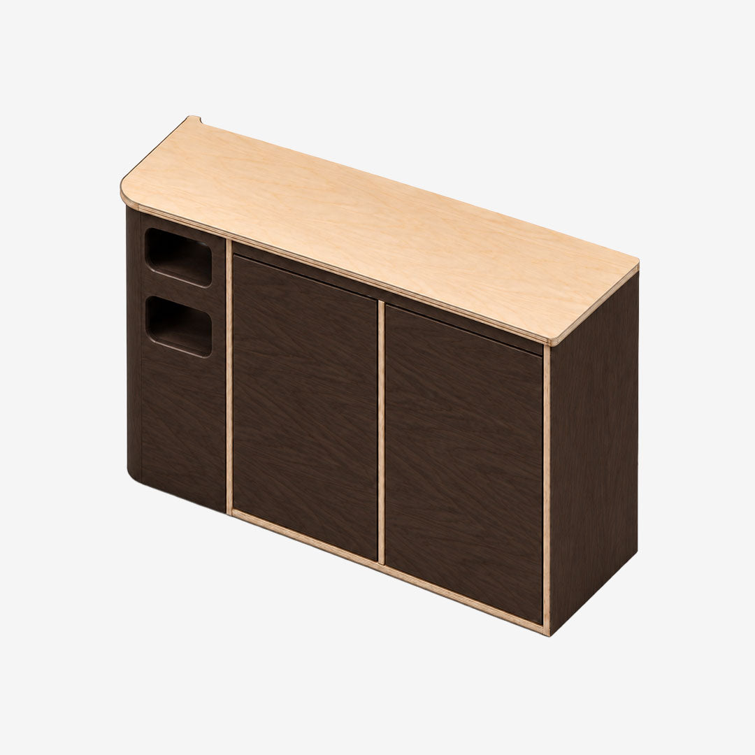 Meuble latéral droit pour Ford Transit Custom L1H1 MK1, finition huilée Ébène