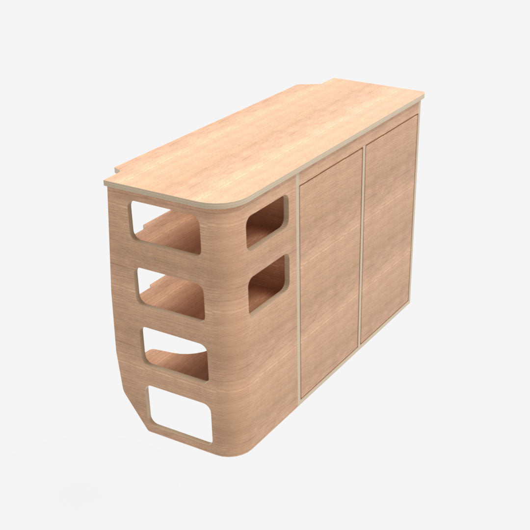 meuble latéral droit Exokit pour VW T5 et T6 L1H1