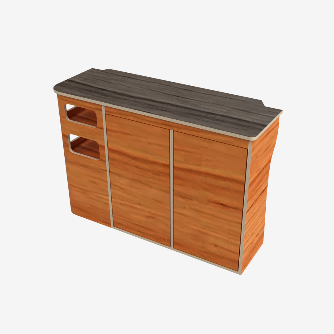 kit meuble cuisine latérale droit pour T5 et T6 L1H1 huilé chêne doré