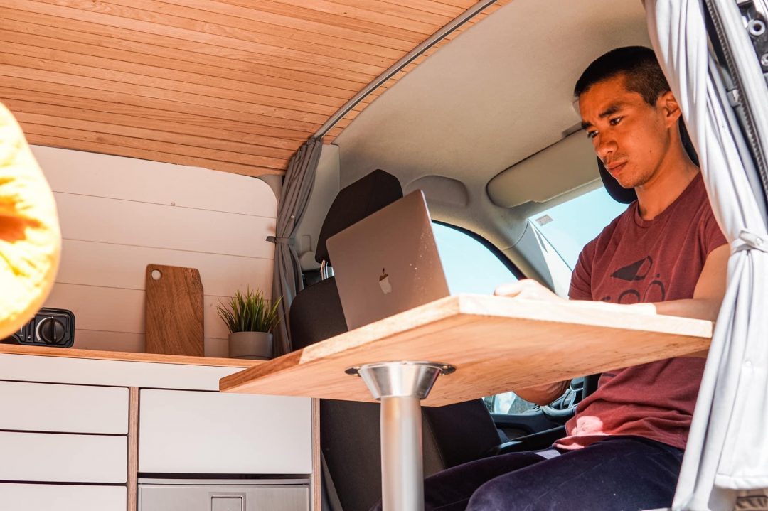 Aménagement Exokit d'un Volkswagen Transporter T6 réalisé pour Marin