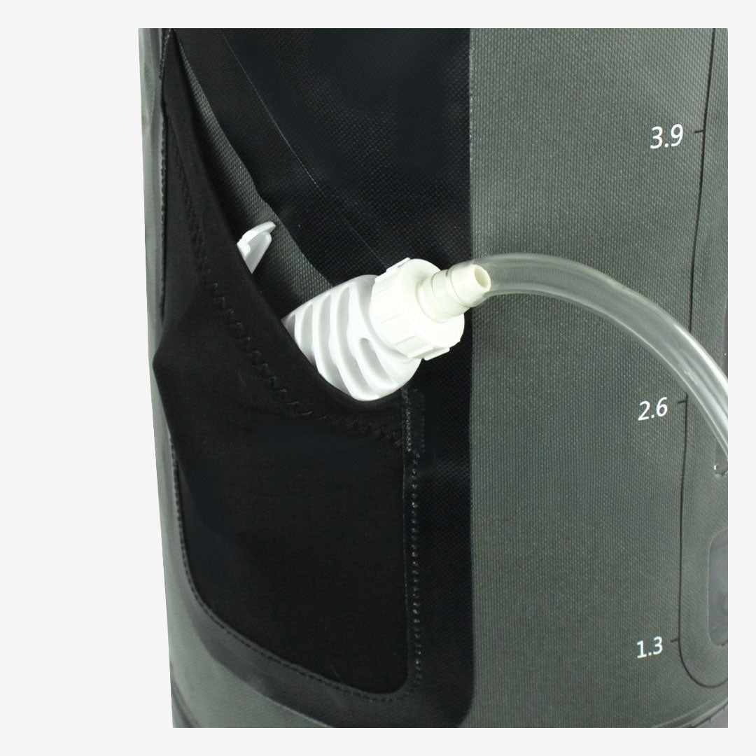 Douche solaire portative Surf United TPU 20L, tuyau de 200 cm et douchette démontable