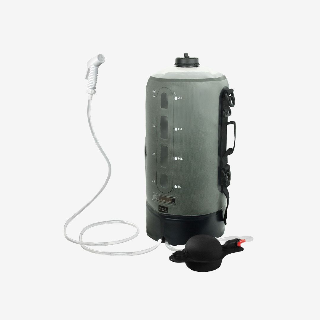 Douche portative Surf United TPU 20L, accessoire hygiène de la Minimalle Exokit