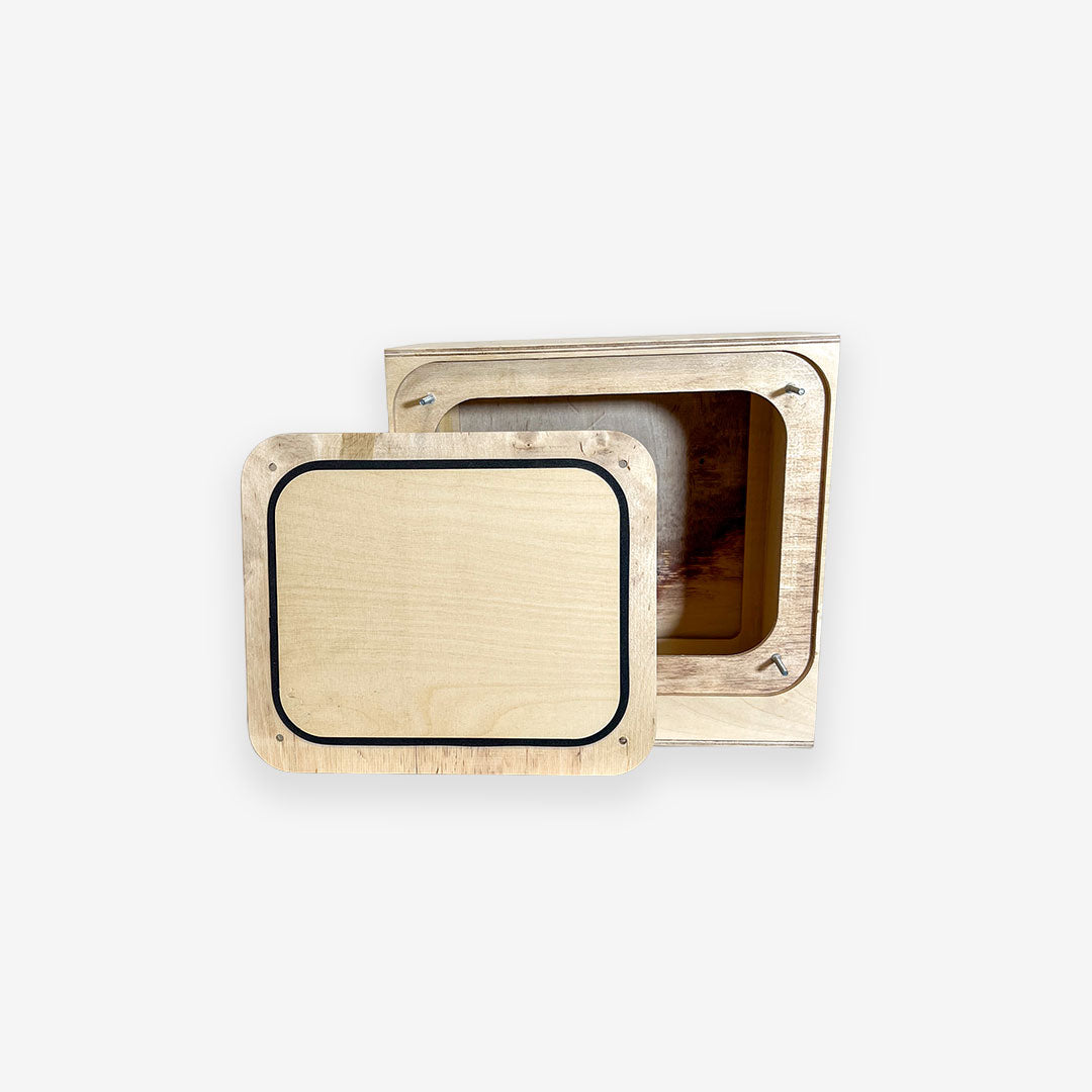 Caisson gaz cubique pour bouteille R901 avec porte en façade et joint etanche 