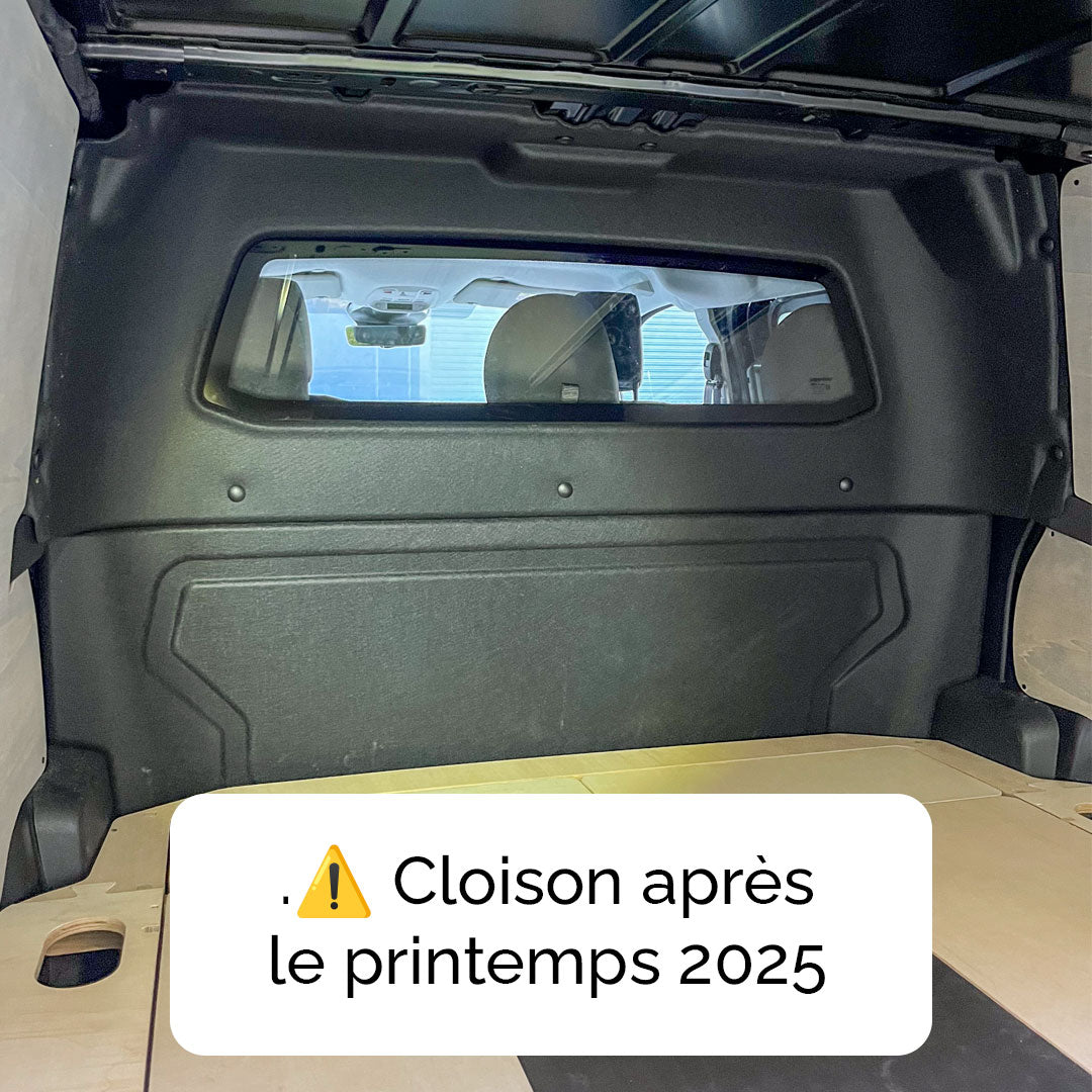 Cloison cabine approfondie pour jumpy XL après 2025