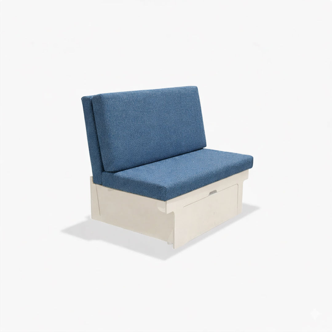 Coussins bleu pour banquette clic-clac van exokit 