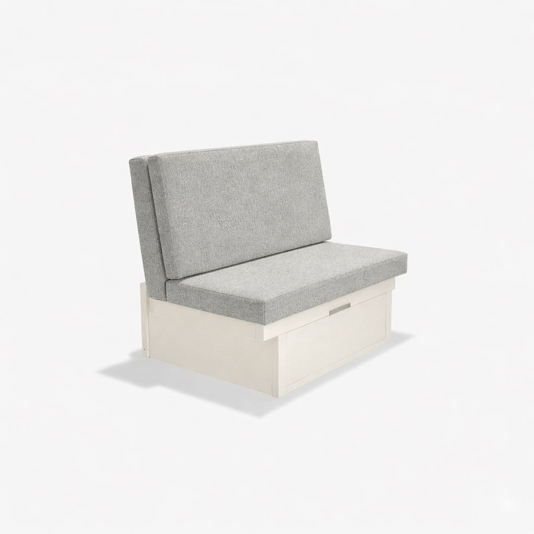 Coussins pour banquette clic-clac gris clair