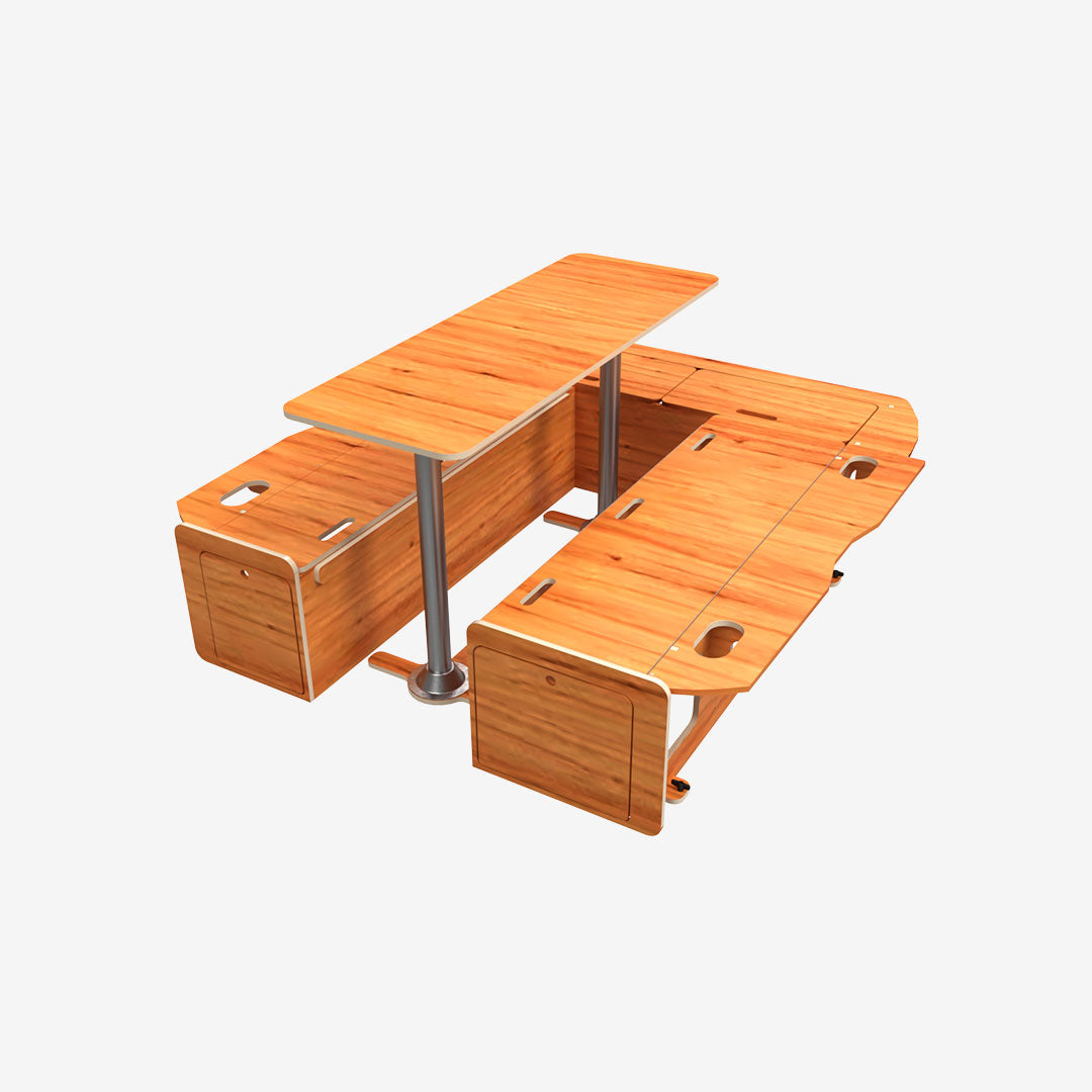 Kit Banquette Spéciale Cabine Approfondie – VW Transporter T5/T6 L2H1 – Contreplaqué