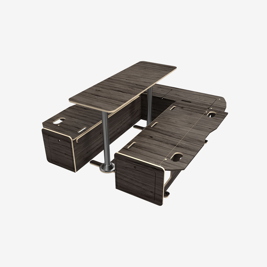 Kit Banquette Spéciale Cabine Approfondie – VW Transporter T5/T6 L2H1 – Contreplaqué