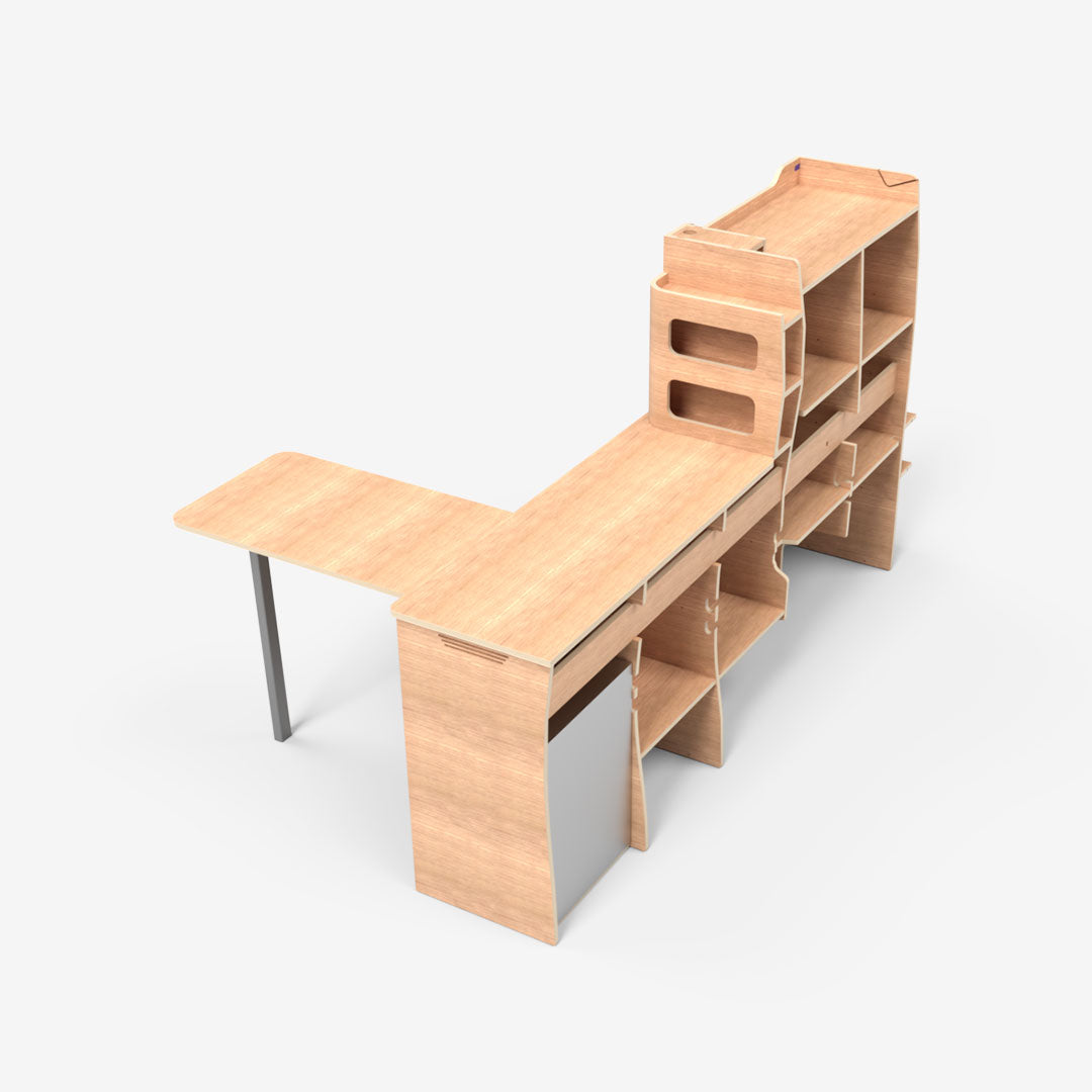 Kit Meuble Latéral Gauche pour Renault Trafic III L1H1 – Contreplaqué Brut / Finitions au Choix