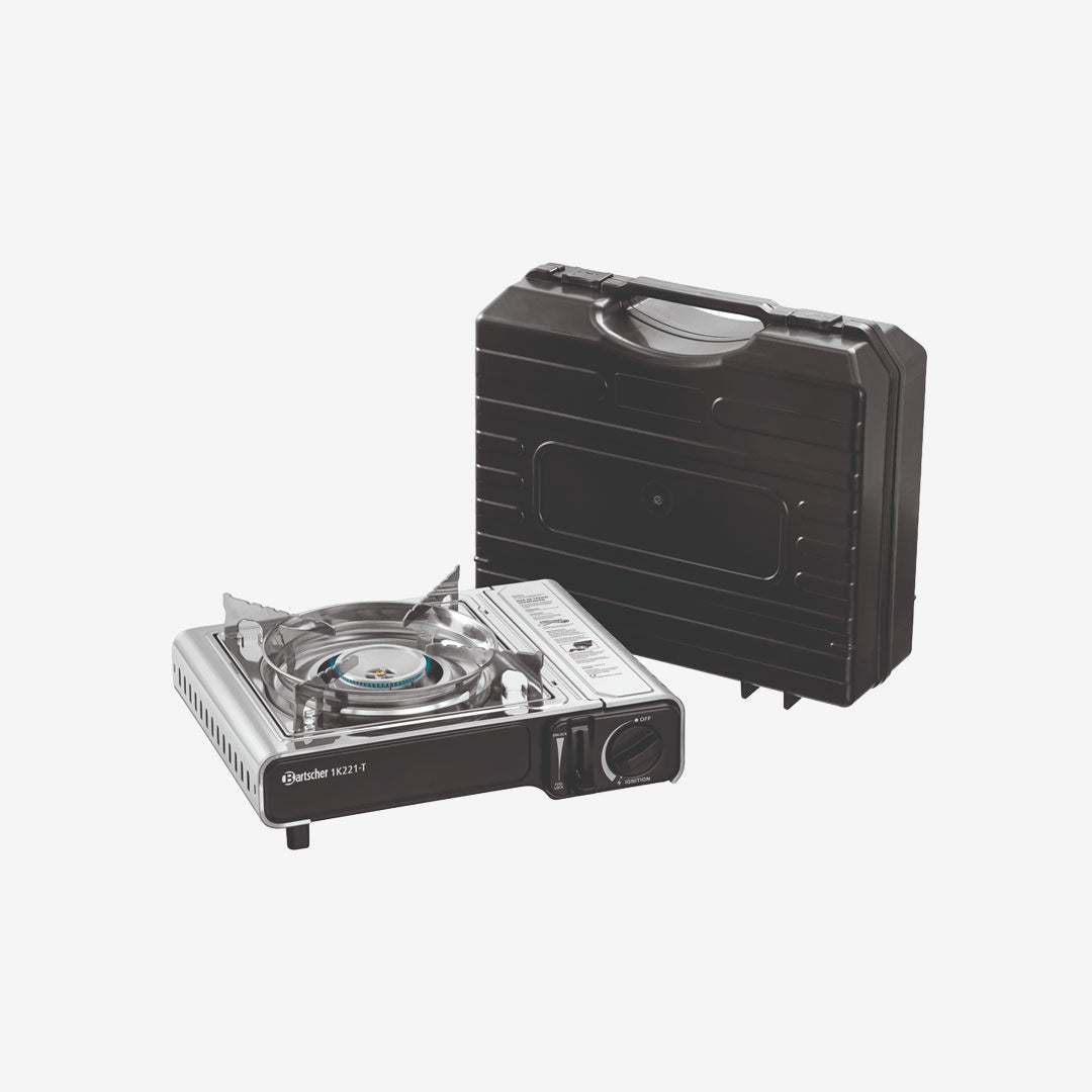 Réchaud gaz portable Bartscher 1K221-T, accessoire du tiroir cuisine de la Minimalle Exokit