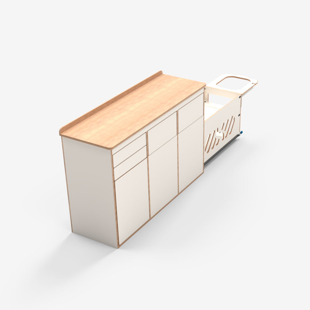 Kit meuble transversal universel avec tiroir cuisine extérieur Exokit