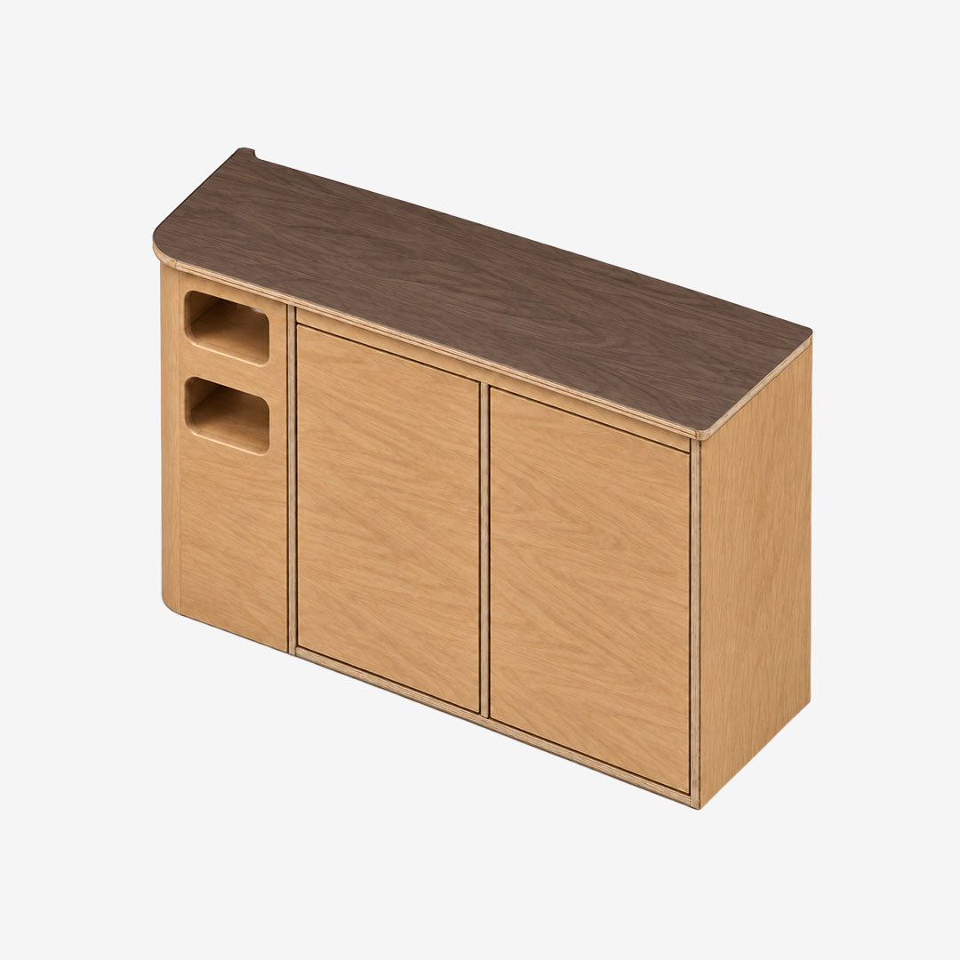 Meuble latéral droit pour Ford Transit Custom L1H1 MK1, finition huilée Chêne clair