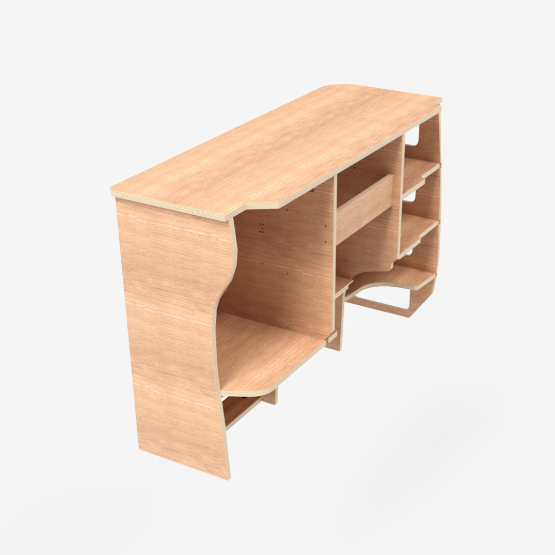 Meuble arrière droit cuisine pour transporter volkswagen T6 et T5 L1H1 vue de 3/4 arrière