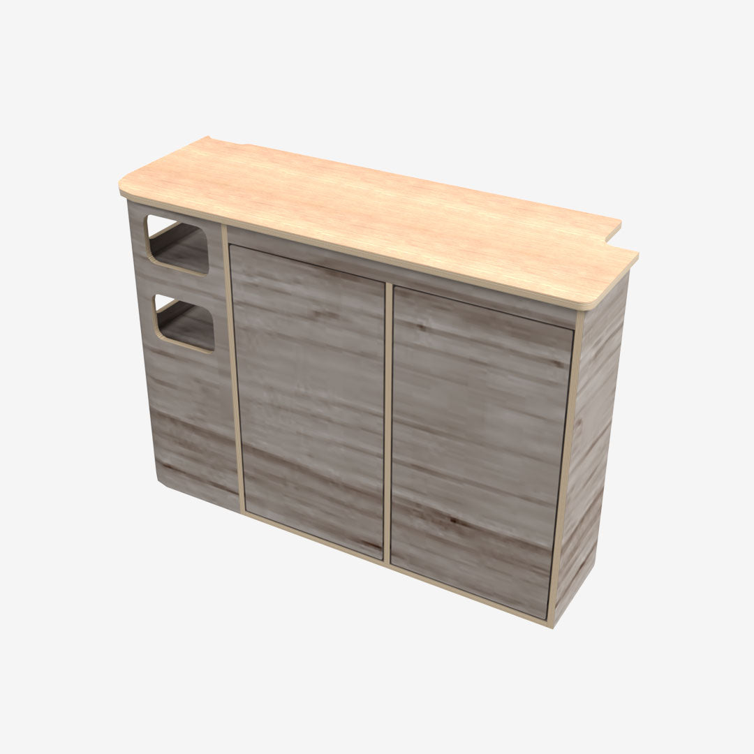 Meuble latéral droit pour Renault Trafic 3 L1H1 : Cuisine & rangements