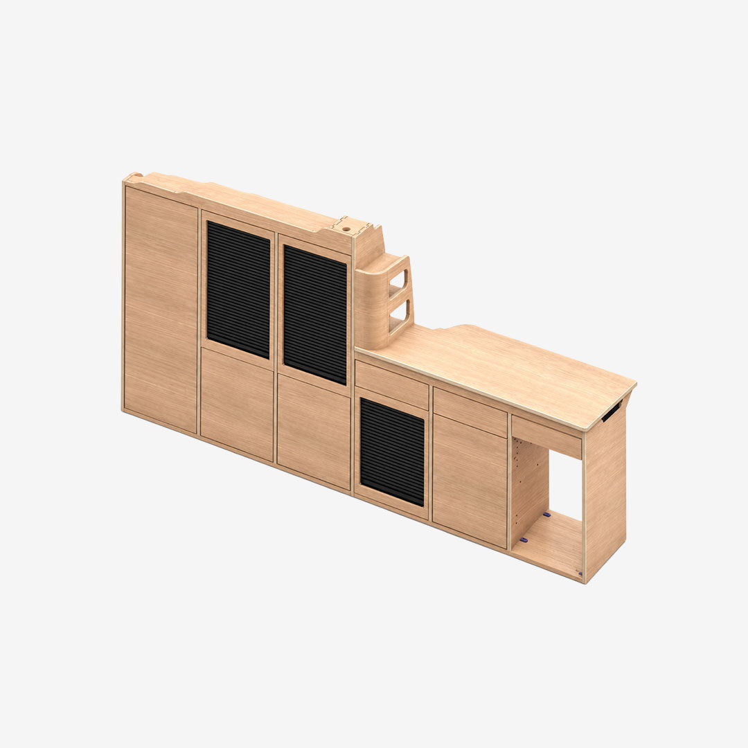 Meuble latéral gauche Exokit pour Citroën Jumpy XL (K0), contreplaqué brut
